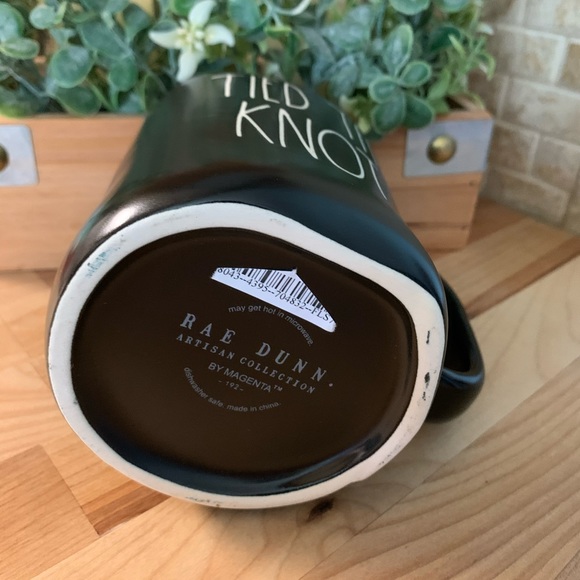 RAE DUNN “TIED THE KNOT” LL BLACK CERAMIC MUG - Picture 5 of 5
